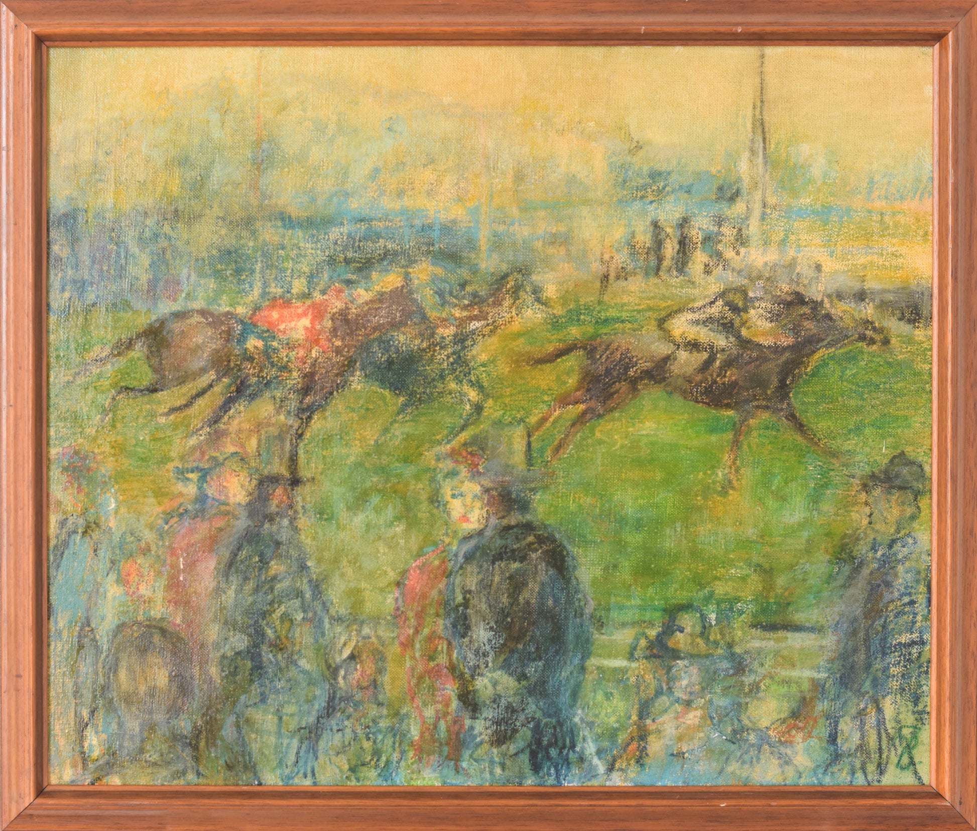 'A Day at the Races' Oil on canvas_Framed