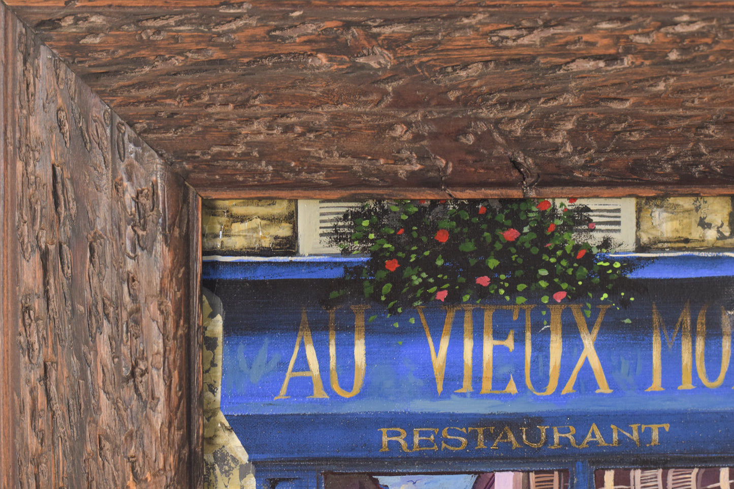 Paris Cafe 'Au Vieux Montmartre' - Oil on Canvas