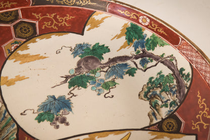 Pair of large signed 19th century Kutani plates