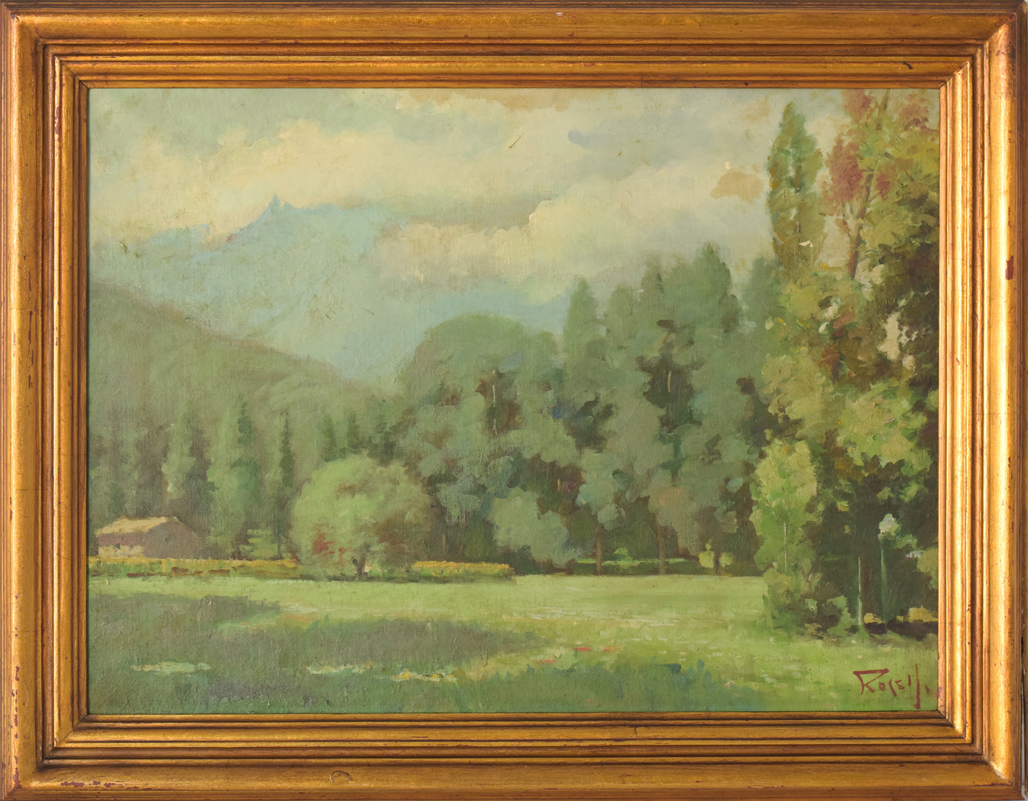 Oil Landscape Painting with Trees