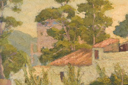 Pintura impresionista de Villas y Jardín