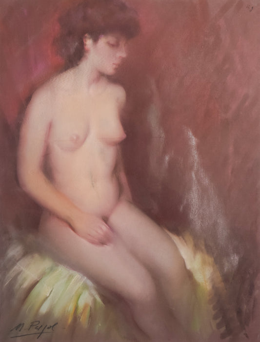Framed and Signed - Pastel of a Nude