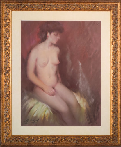 Framed and Signed - Pastel of a Nude