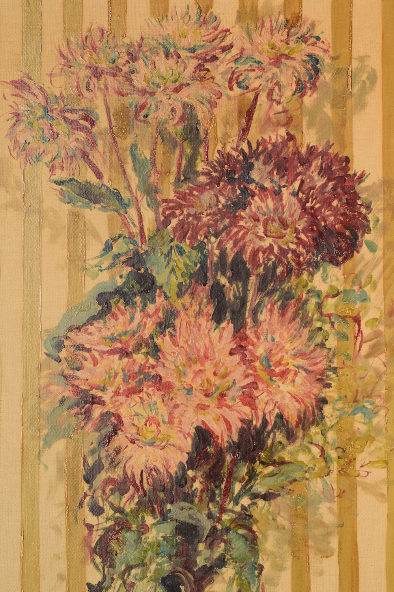 Flowers in a Vase - Oil on Canvas