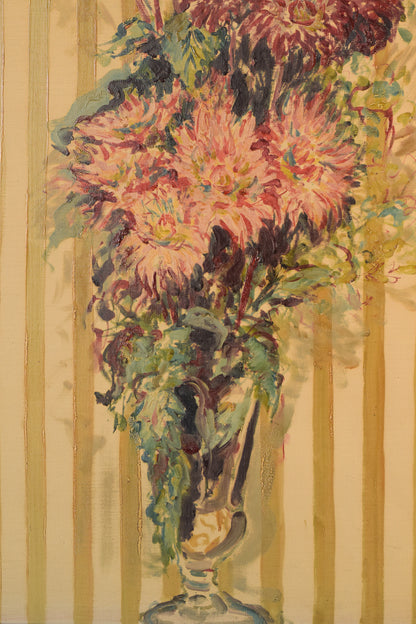 Flowers in a Vase - Oil on Canvas