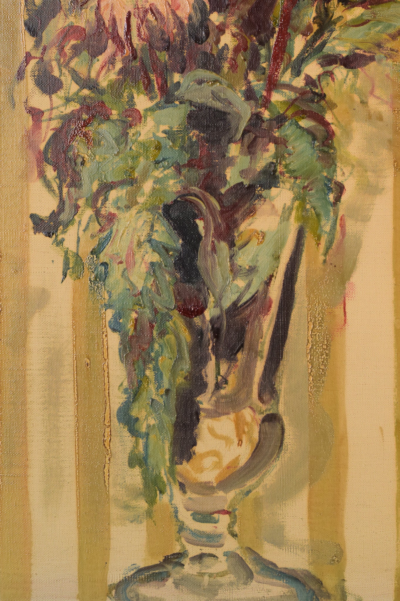 Flores en un jarrón - Óleo sobre lienzo