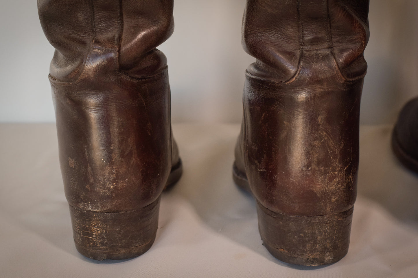 Antique Leather Riding Boots - Two pairs