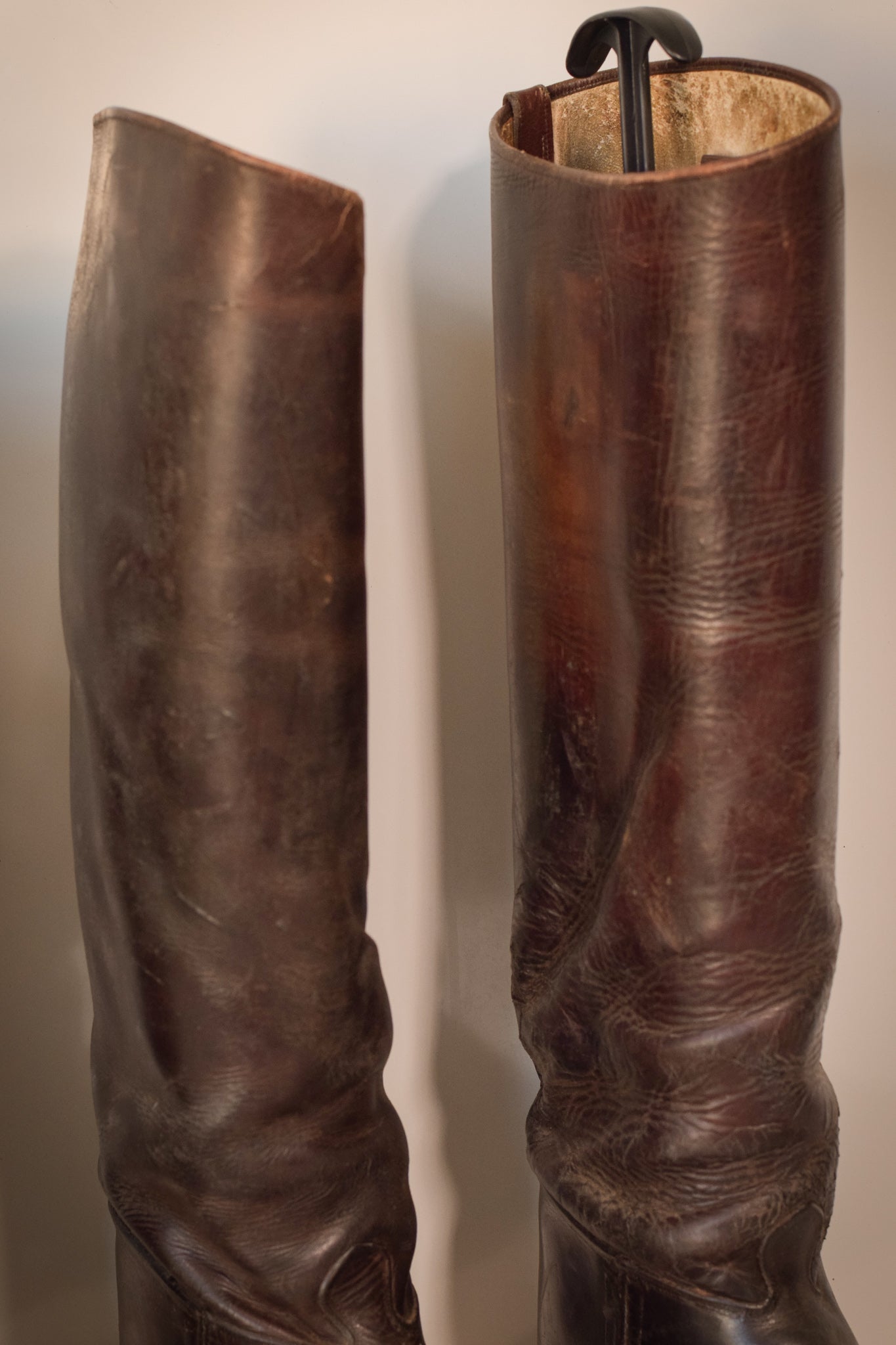 Antique Leather Riding Boots - Two pairs