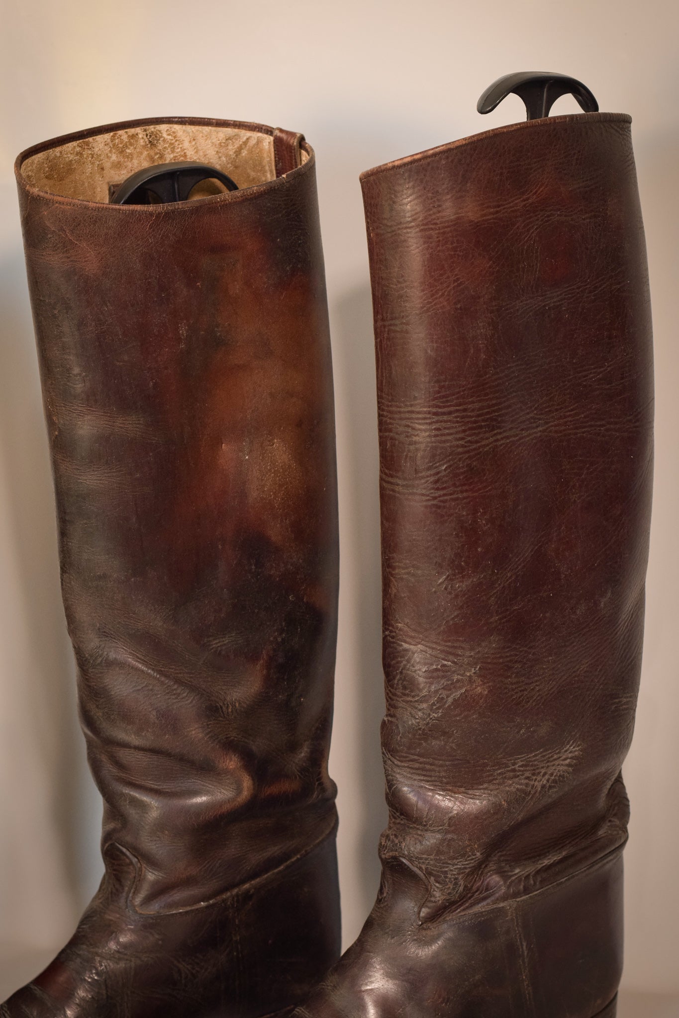 Antique Leather Riding Boots - Two pairs