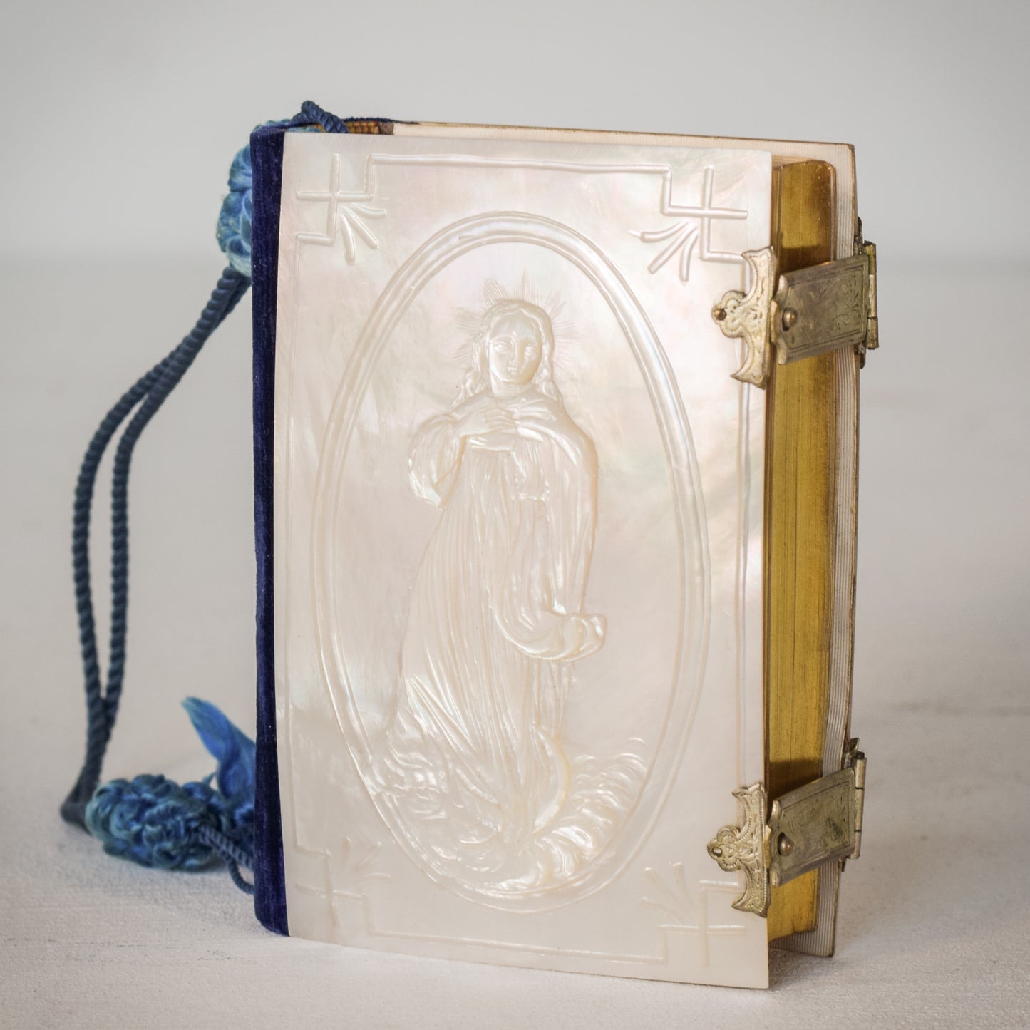Hand Carved Mother of Pearl Book of Hours
