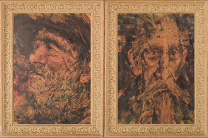Pair of Framed Oil Portraits