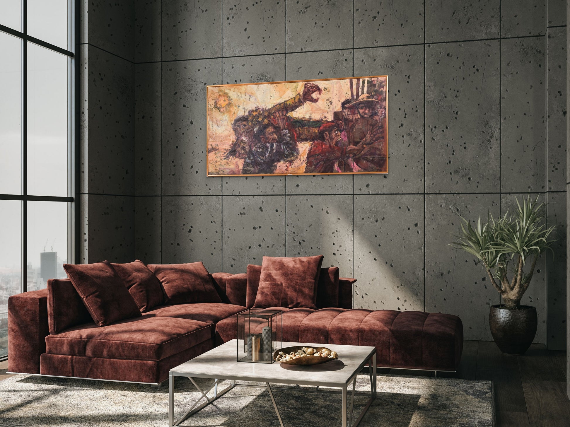 Alvaro - Battle Painting - Modern Decorative