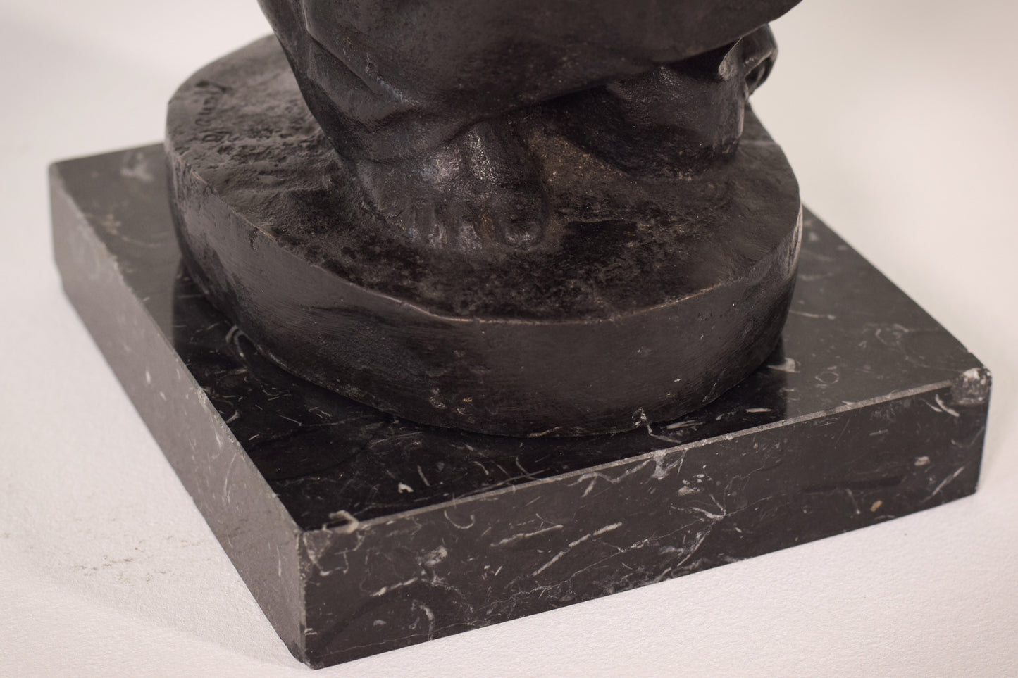 Bronze Mother Feeding Child by Manuel Martinez Hugué, 1935