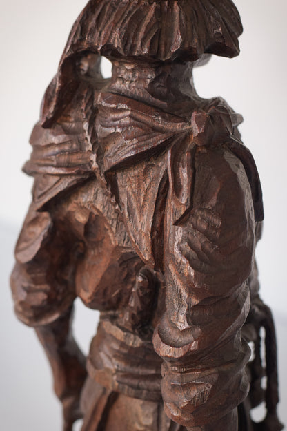 Hand Carved Wooden Sculpture - A Male Figure