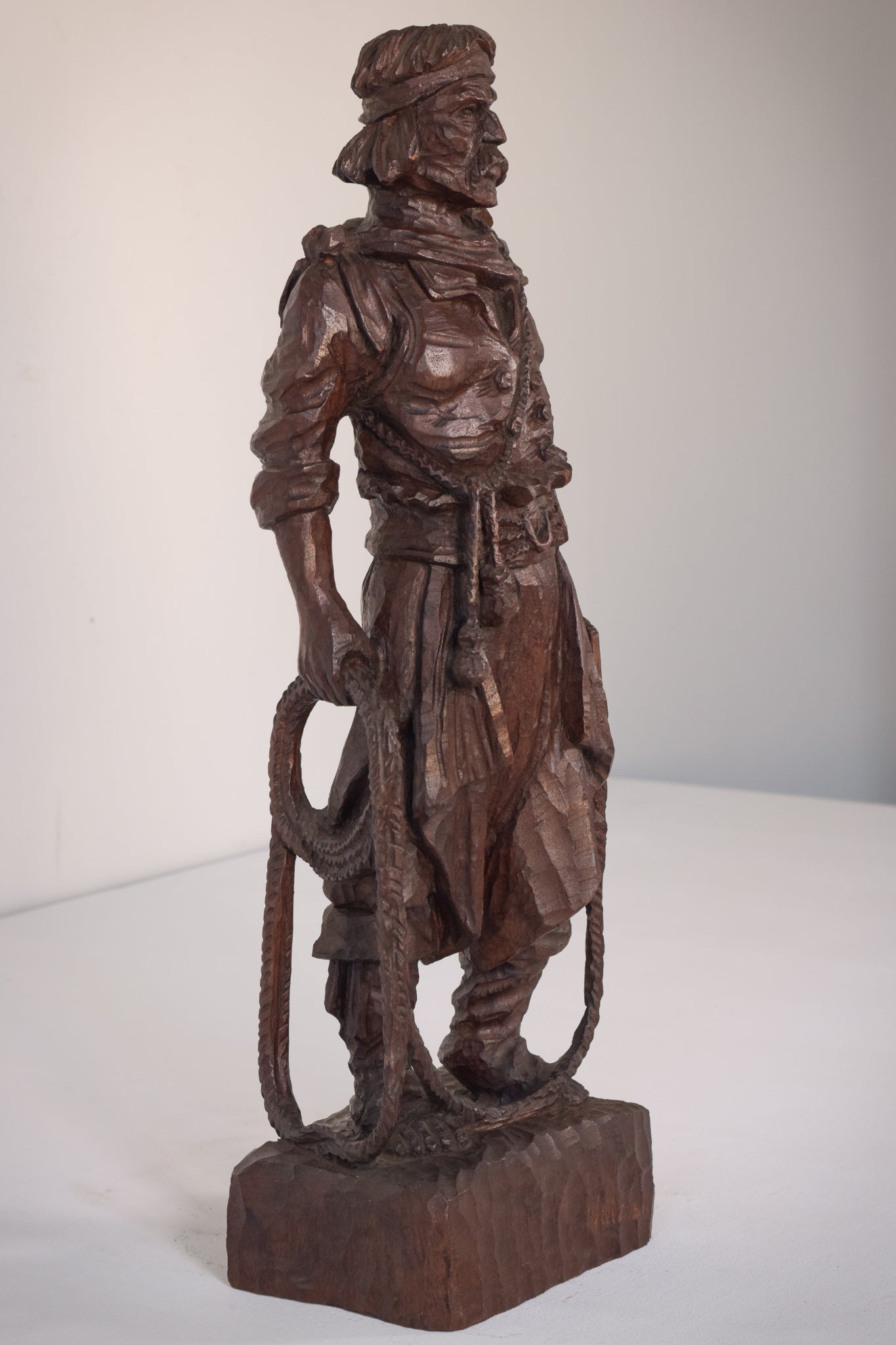 Hand Carved Wooden Sculpture - A Male Figure