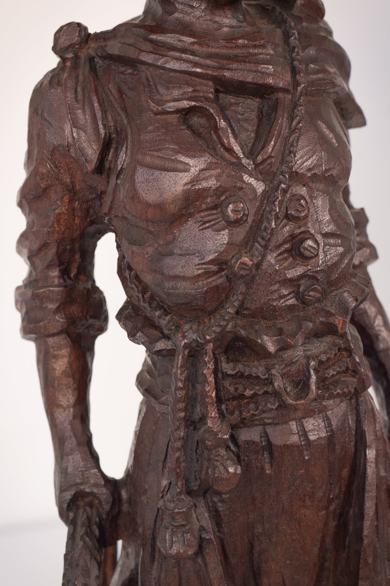 Hand Carved Wooden Sculpture - A Male Figure