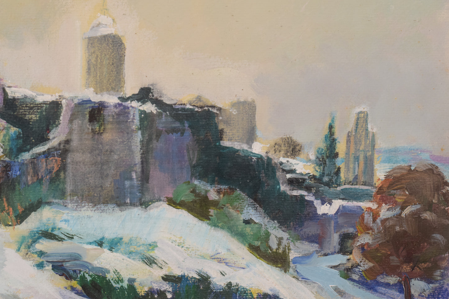Impressionist Snowscape Painting