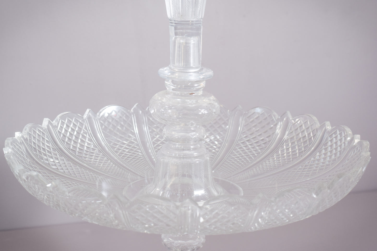 Magnificent Hand Blown Glass Tazza (19th Century)