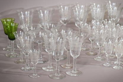 45 - various vintage drinking glasses
