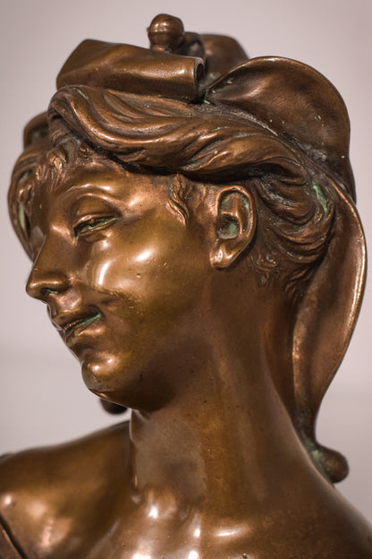 Jacques Marin - Bronze Bust of a Lady