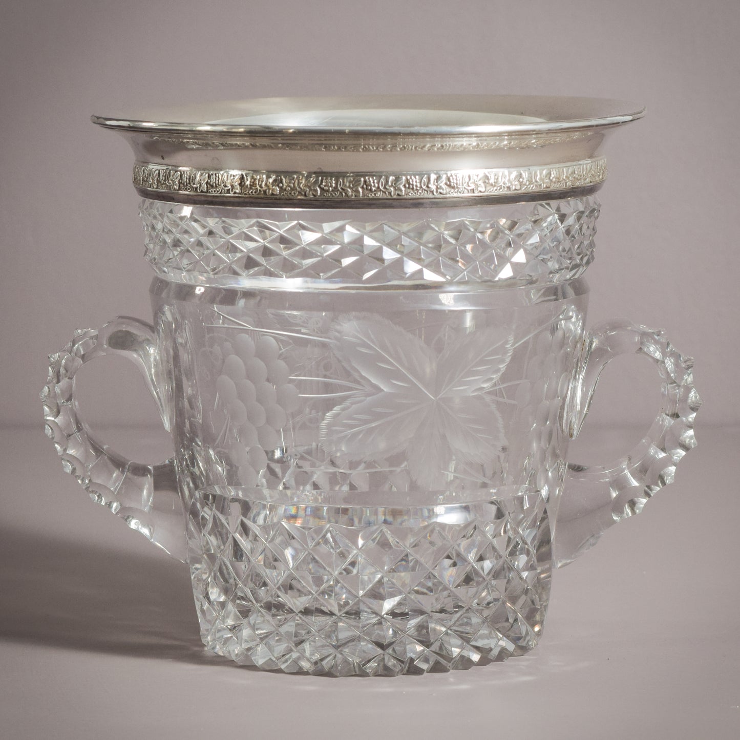 High Quality Cut Glass Champagne Bucket