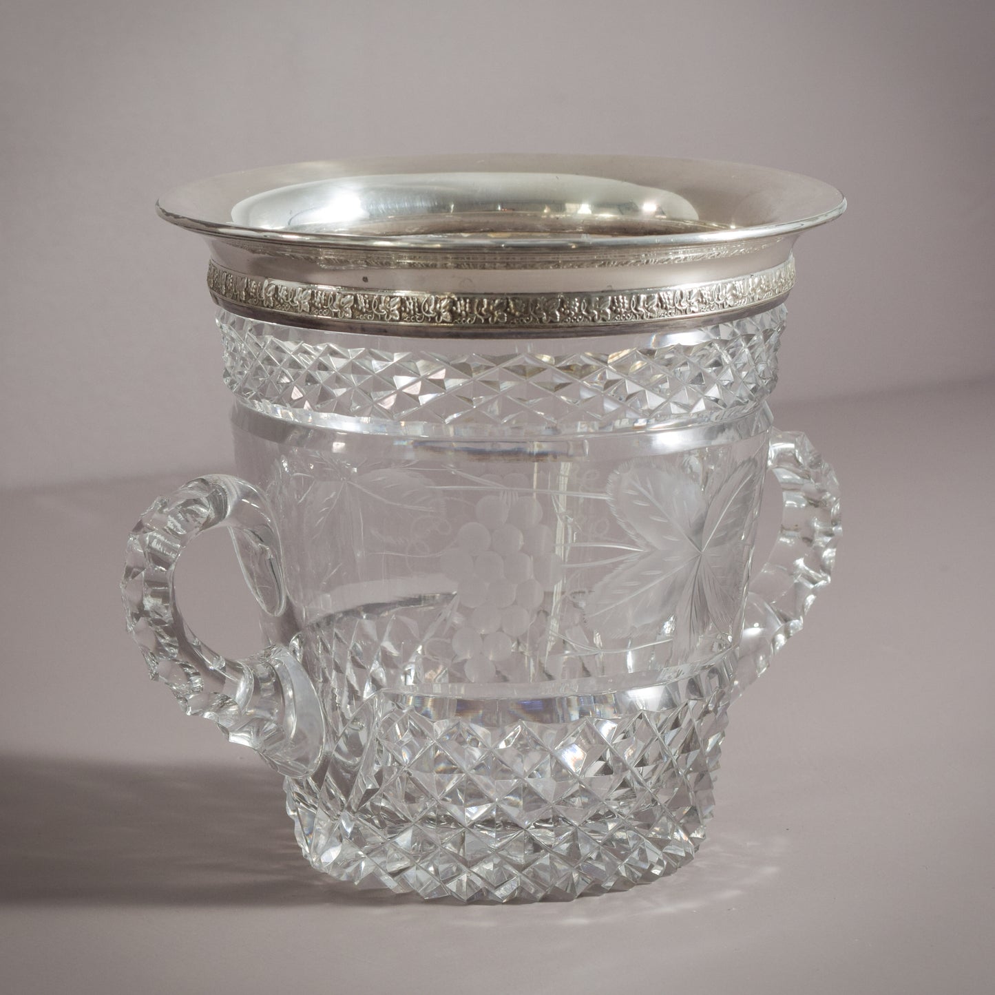 High Quality Cut Glass Champagne Bucket