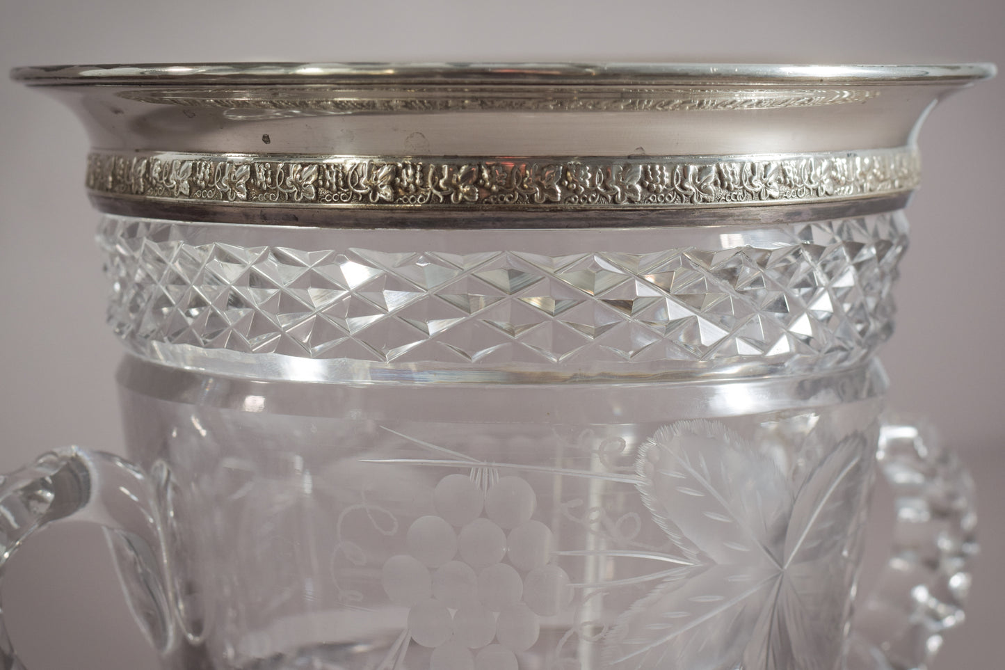 High Quality Cut Glass Champagne Bucket