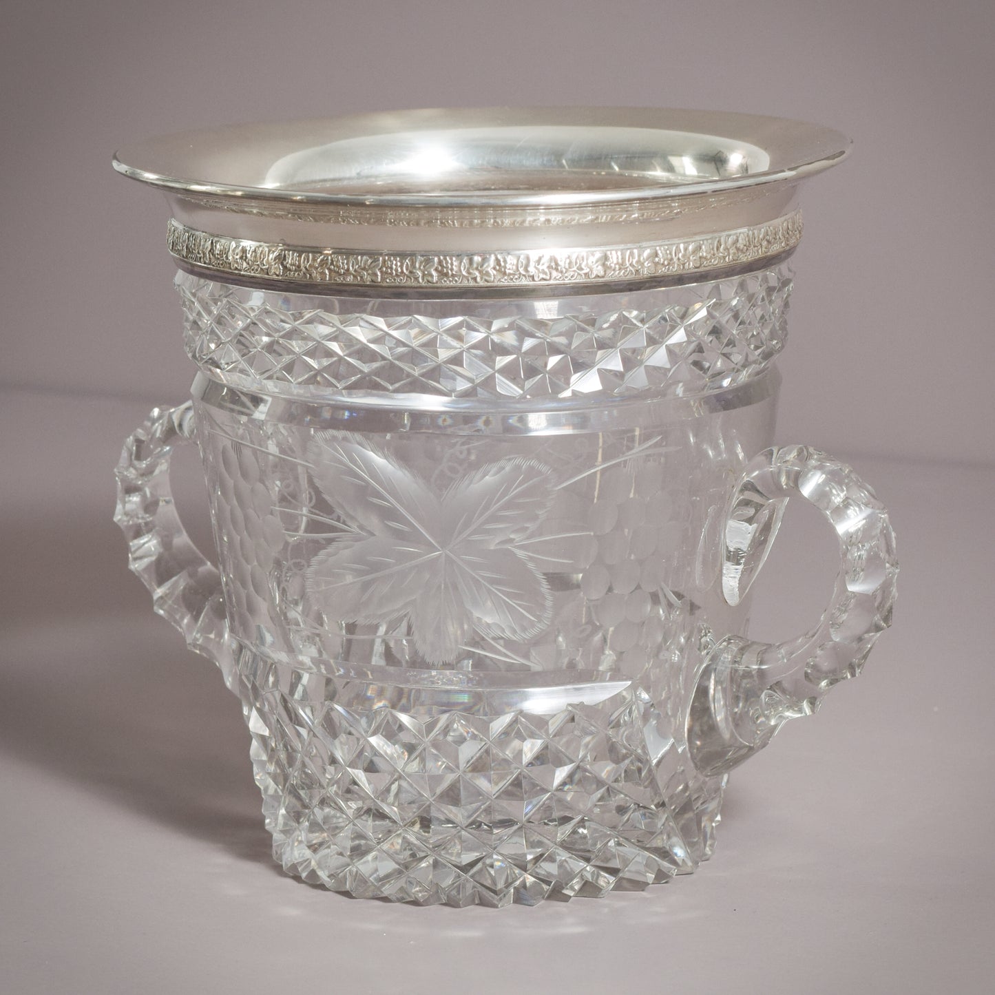 High Quality Cut Glass Champagne Bucket