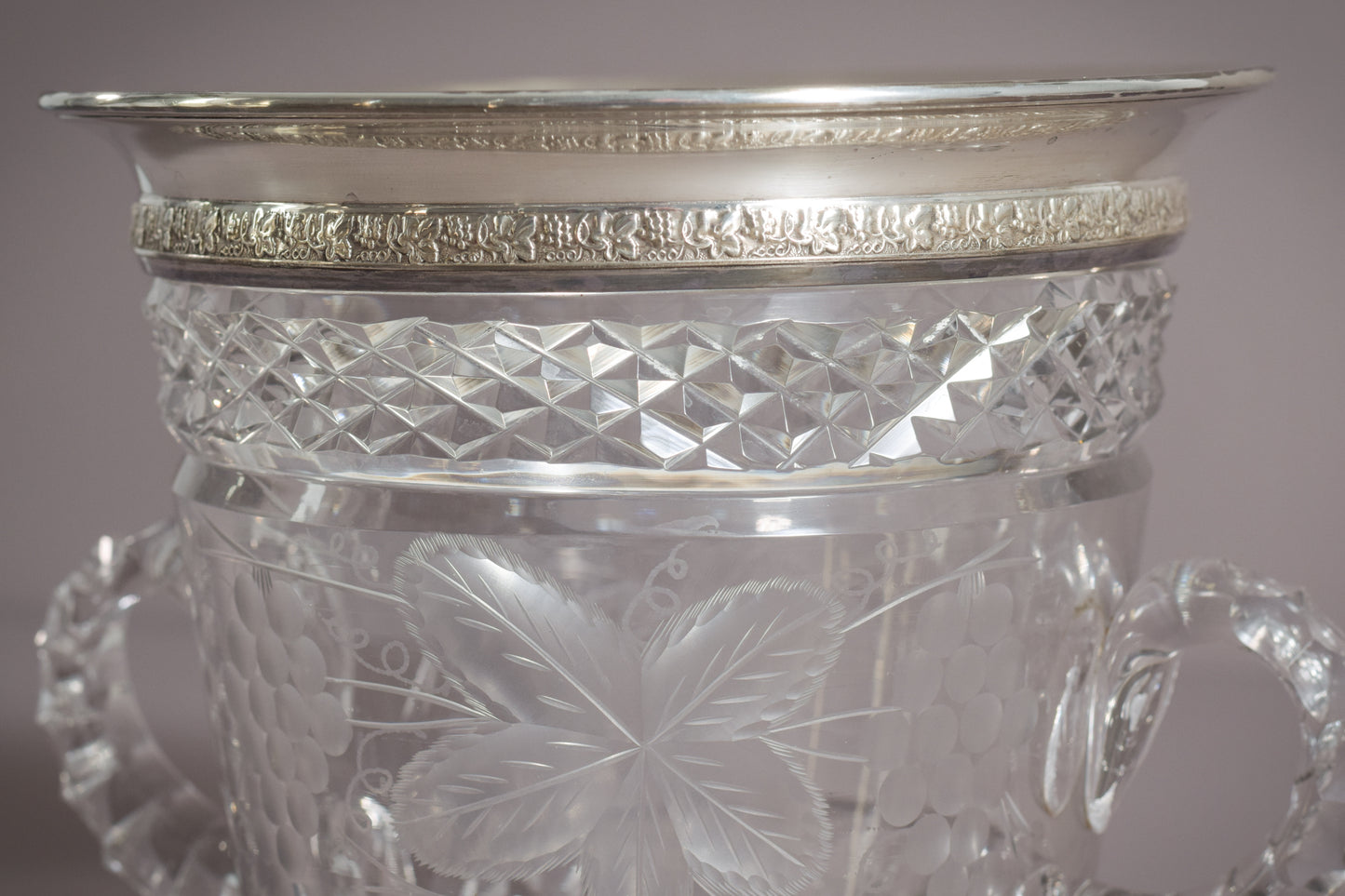 High Quality Cut Glass Champagne Bucket