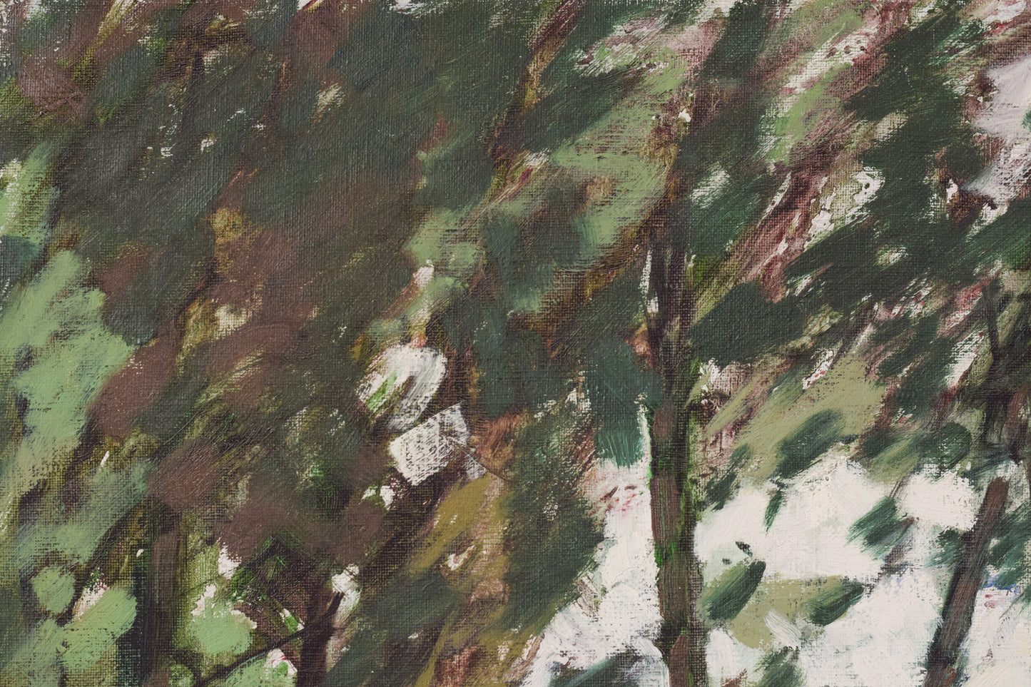 Impressionist Plein Air Trees and Light. Oil by Brian Busfield