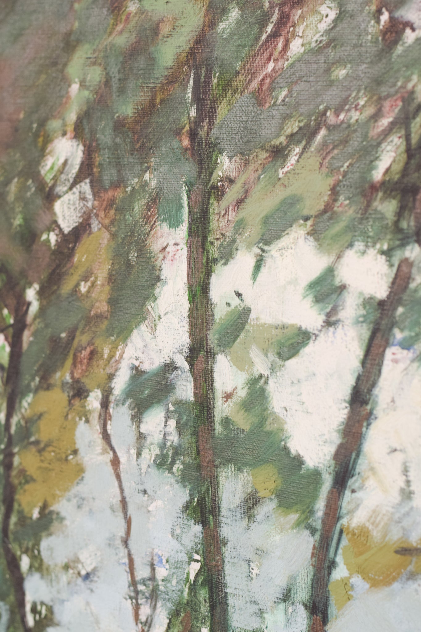 Impressionist Plein Air Trees and Light. Oil by Brian Busfield