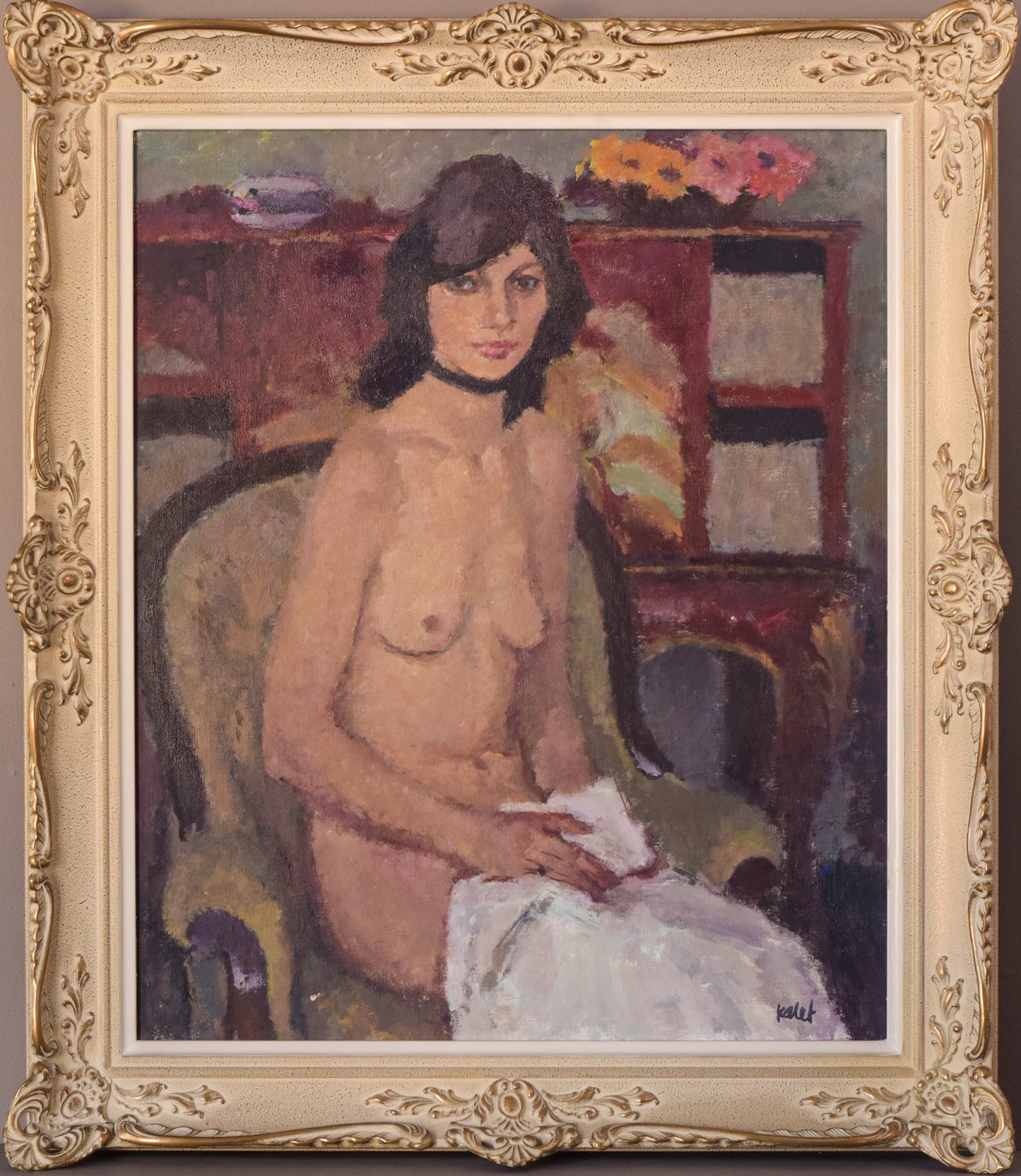 Nude of a Woman - Oil on Canvas by Joan Palet