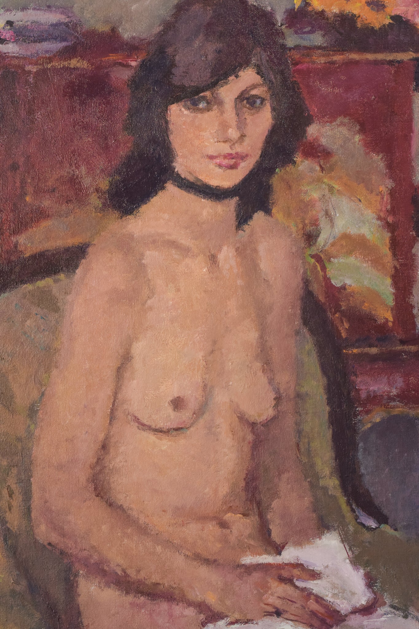 Desnudo de mujer - Óleo sobre lienzo de Joan Palet