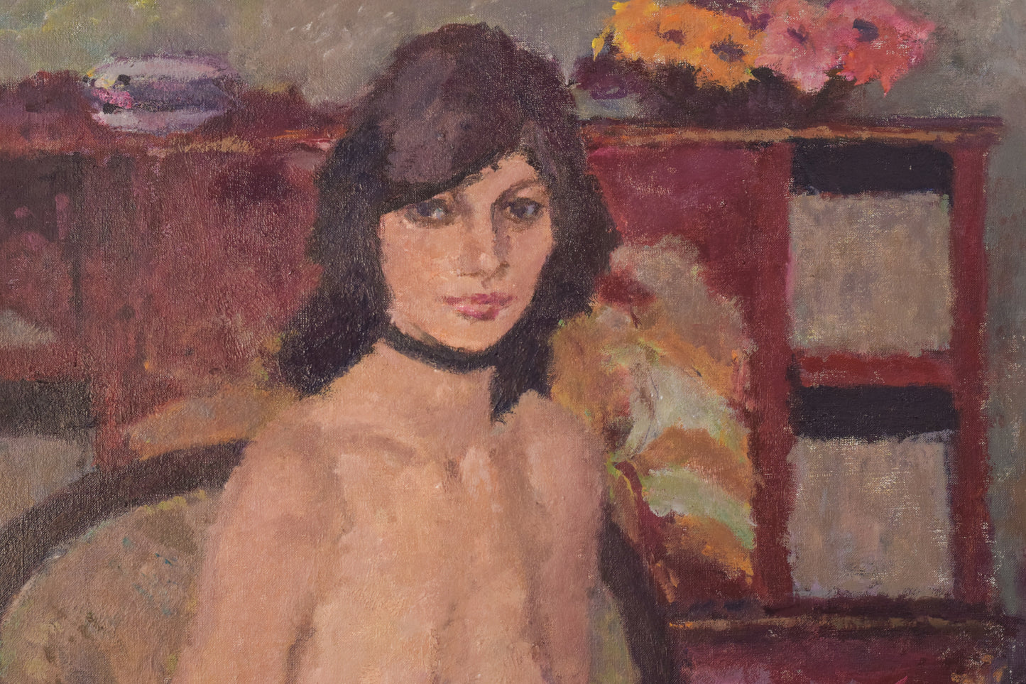 Desnudo de mujer - Óleo sobre lienzo de Joan Palet