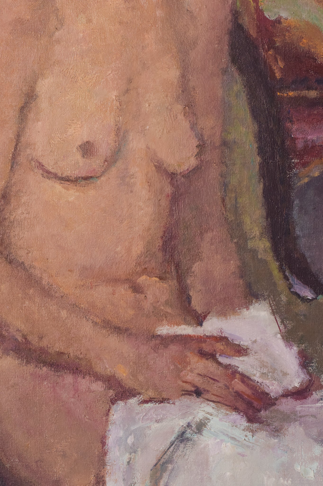 Nude of a Woman - Oil on Canvas by Joan Palet