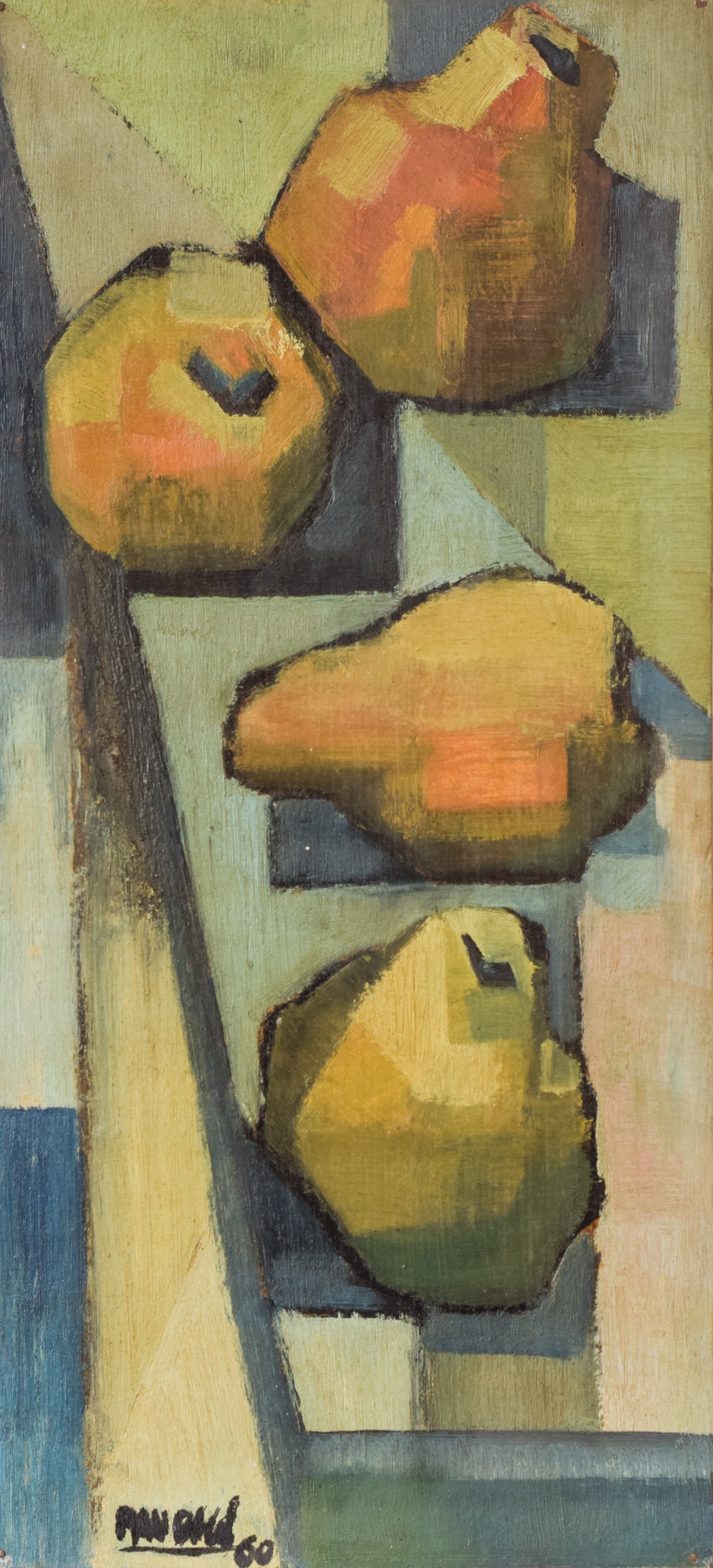 Cubist Still Life with Fruit