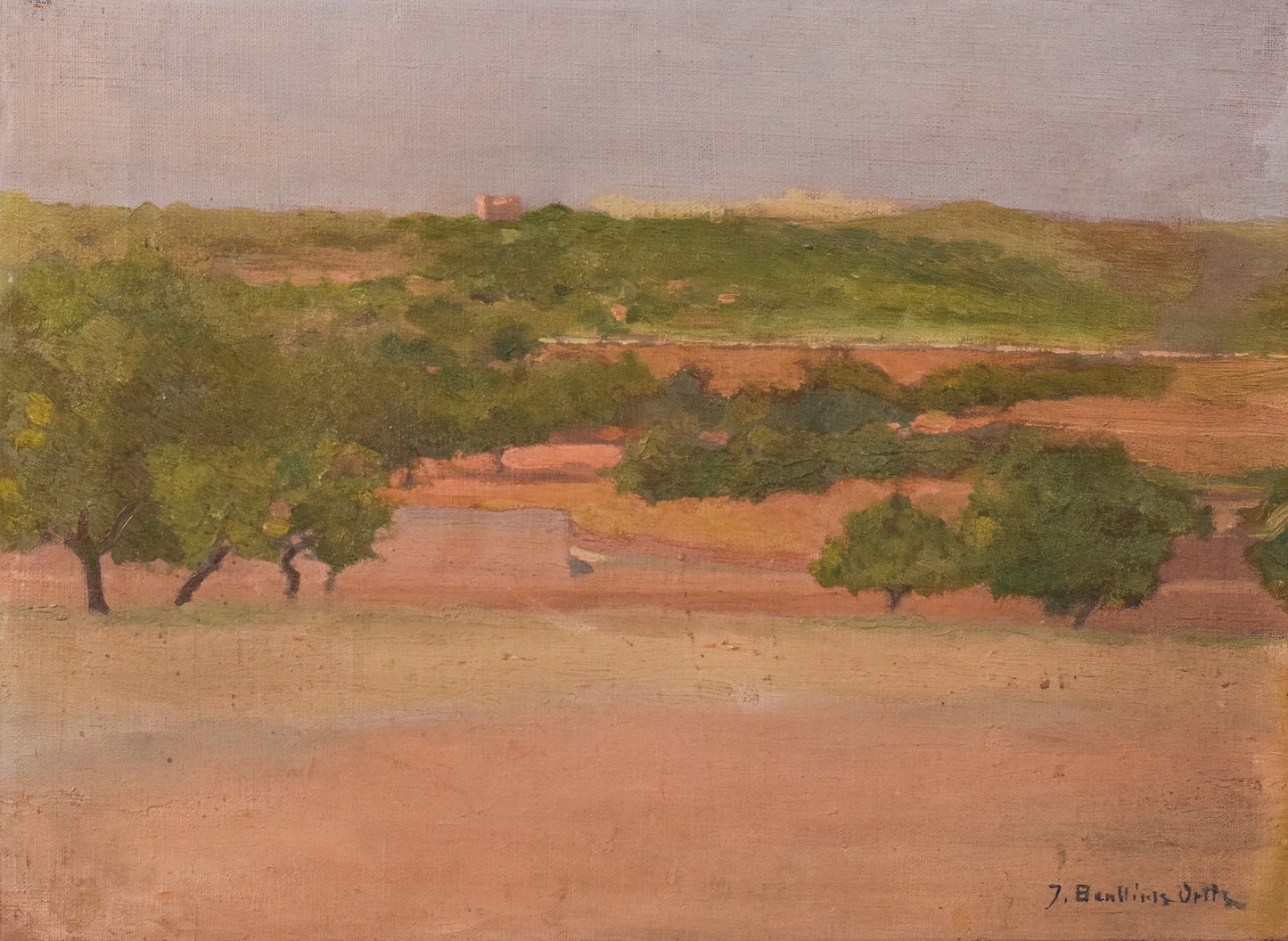 Jose Benlliure y Ortiz - Impressionist Mediterranean Landscape