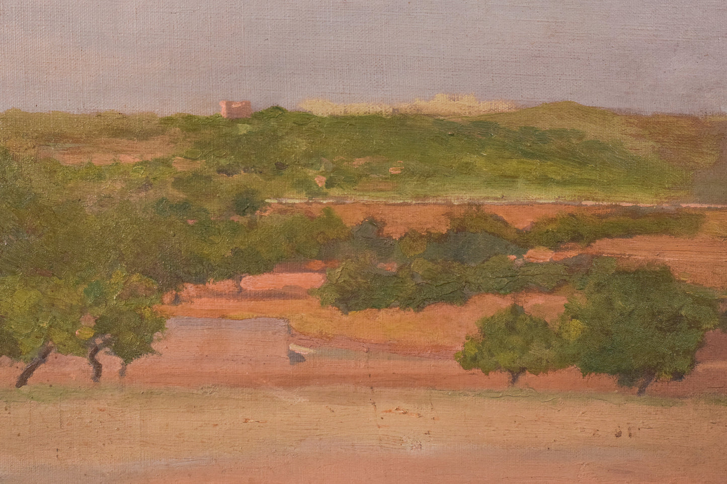 Jose Benlliure y Ortiz - Paisaje mediterráneo impresionista