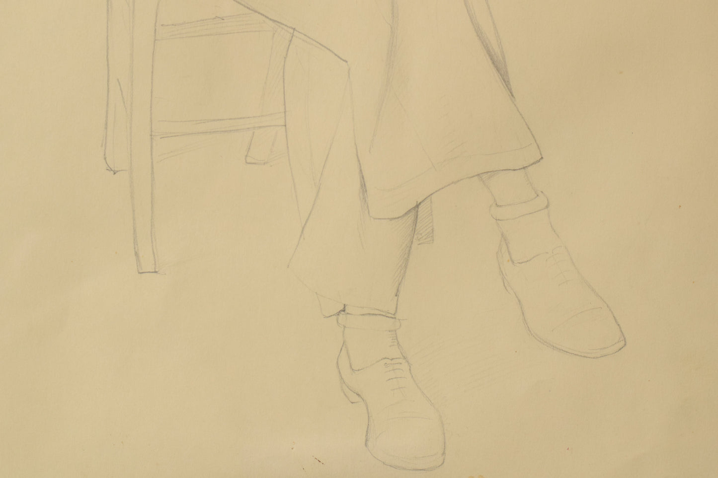 Estudio de dibujo de un hombre joven