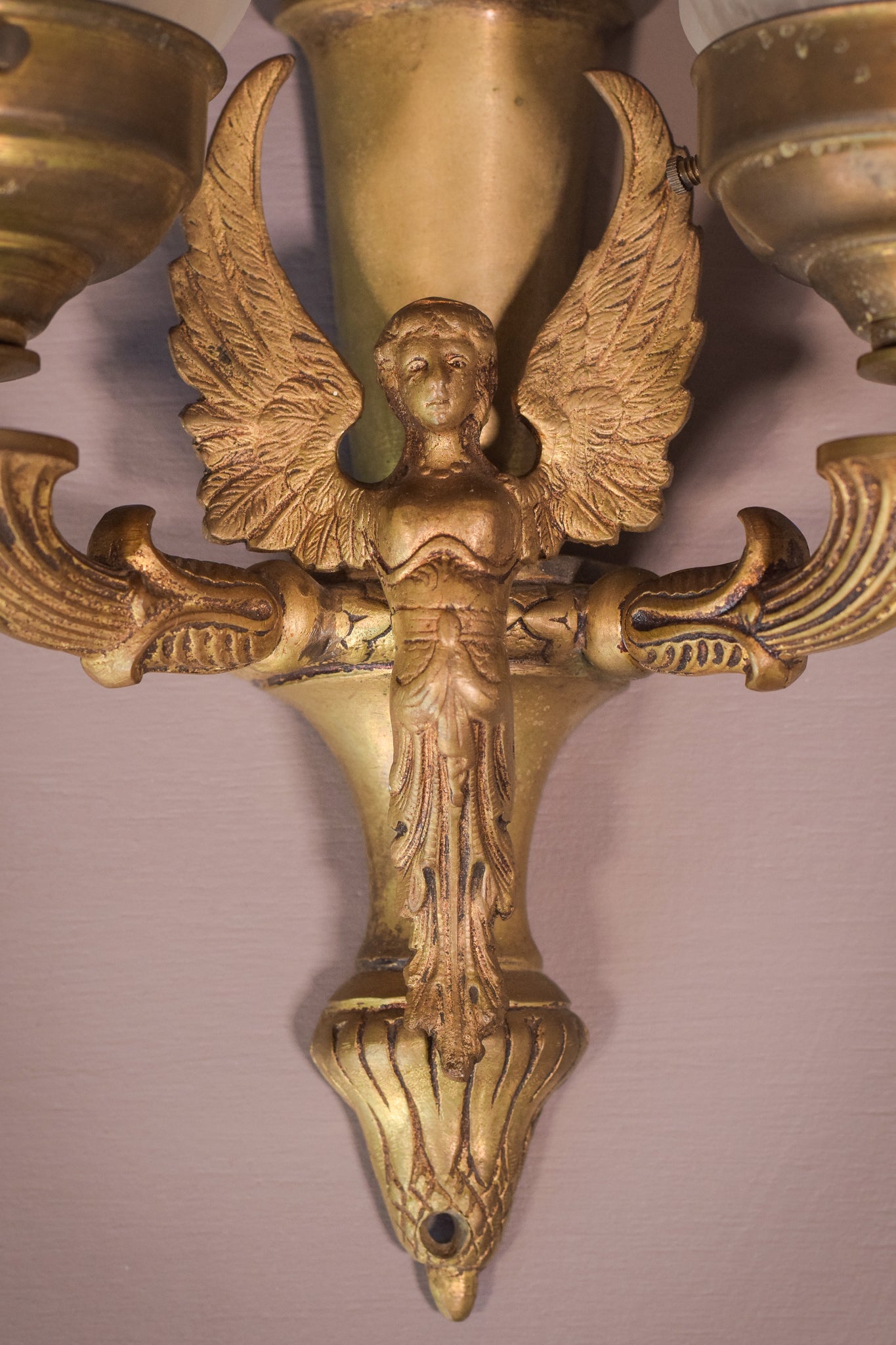 Classical Style - Pair of Wall Lamps with Angels