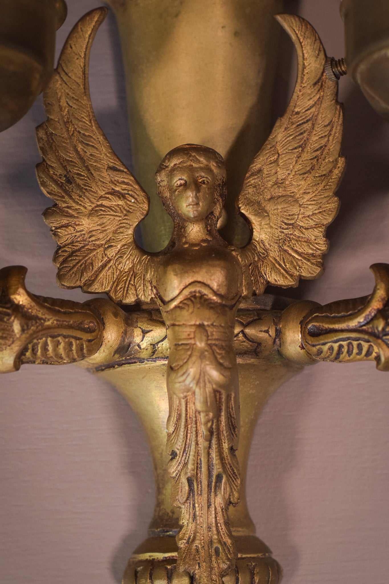 Classical Style - Pair of Wall Lamps with Angels