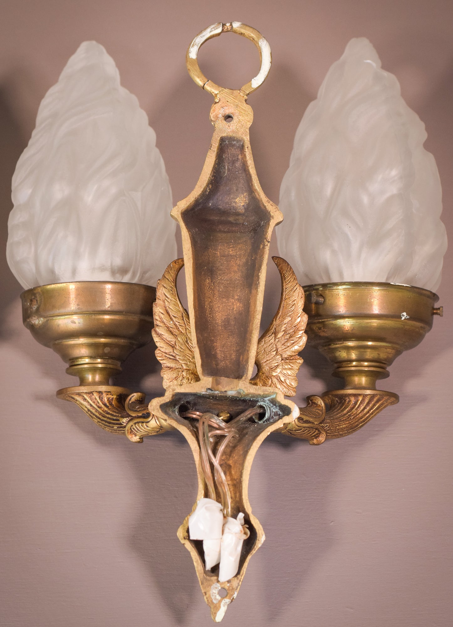 Classical Style - Pair of Wall Lamps with Angels