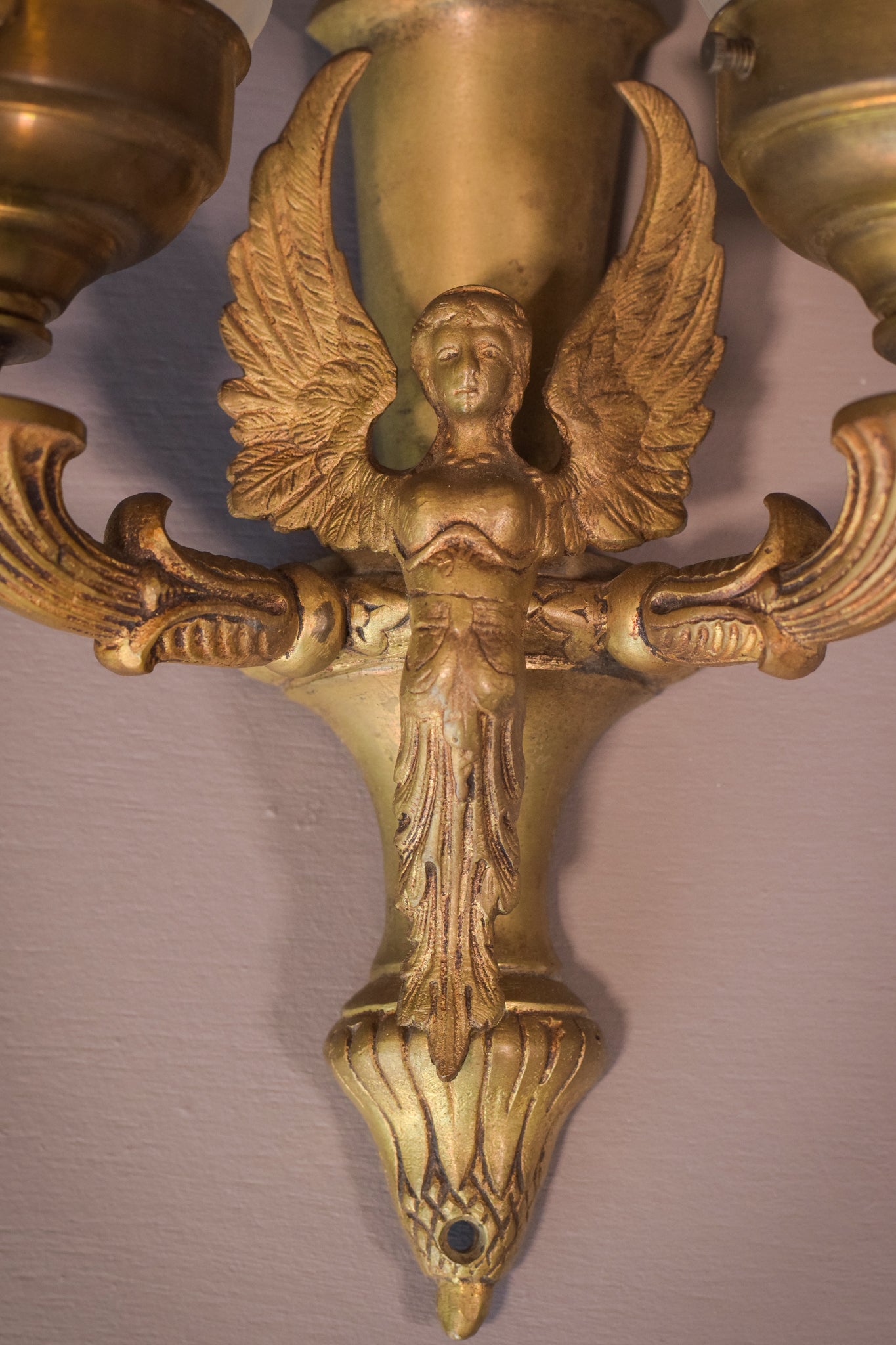 Classical Style - Pair of Wall Lamps with Angels