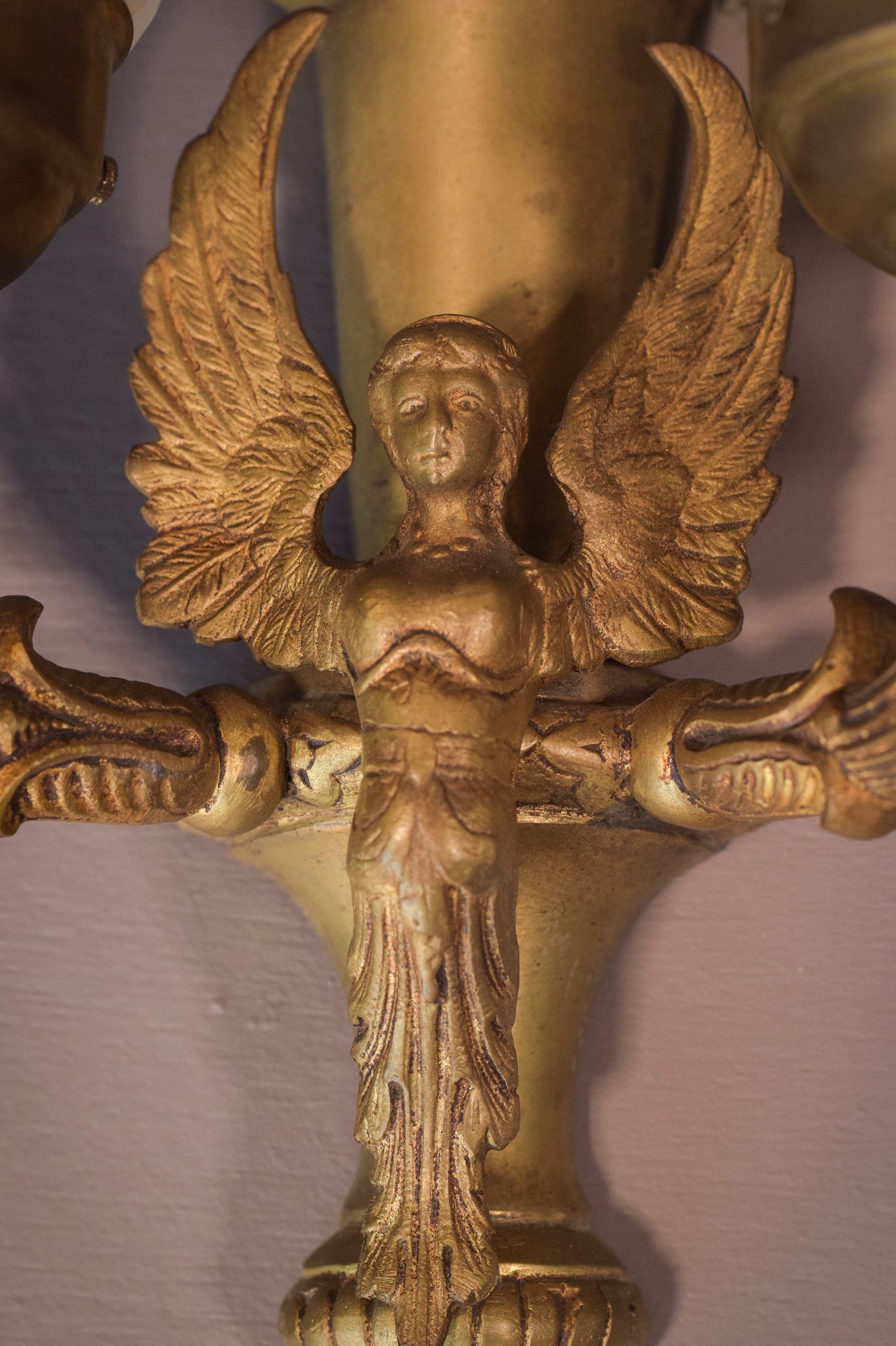 Classical Style - Pair of Wall Lamps with Angels