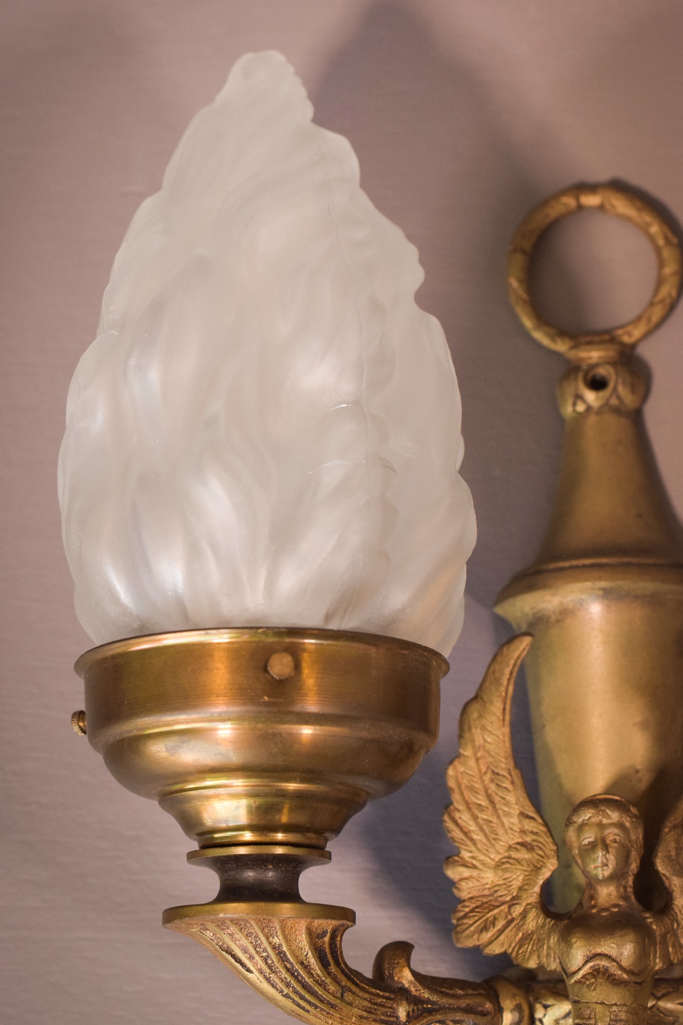 Classical Style - Pair of Wall Lamps with Angels