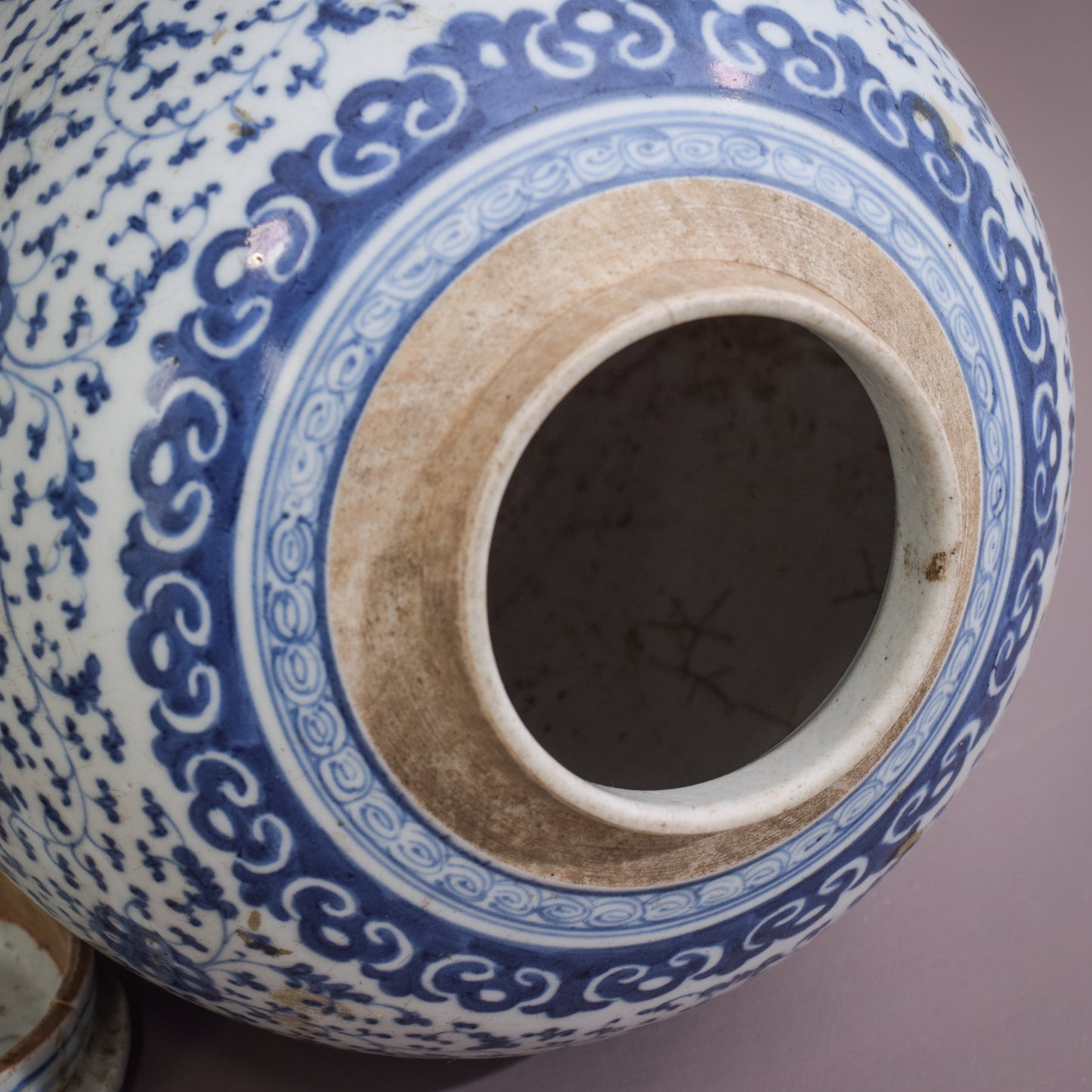 Large 18th Century Blue and White Ginger Jar