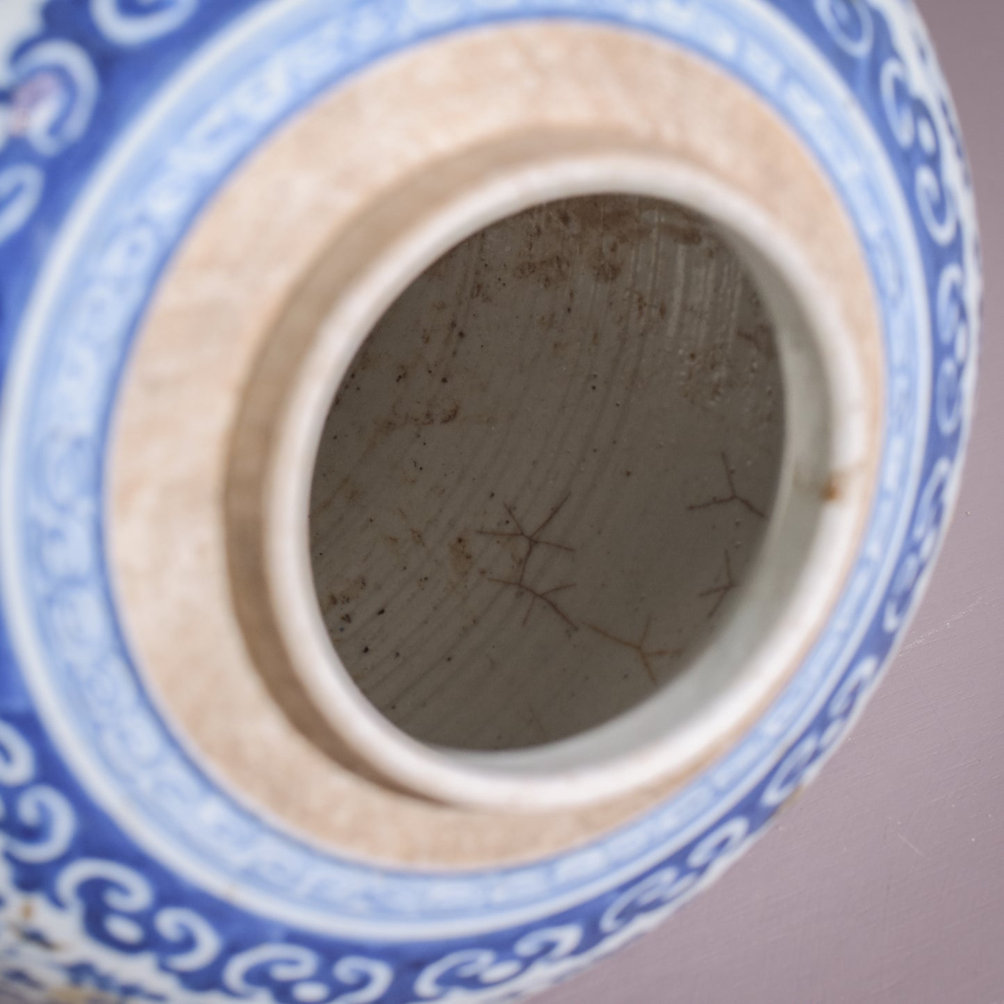 Large 18th Century Blue and White Ginger Jar