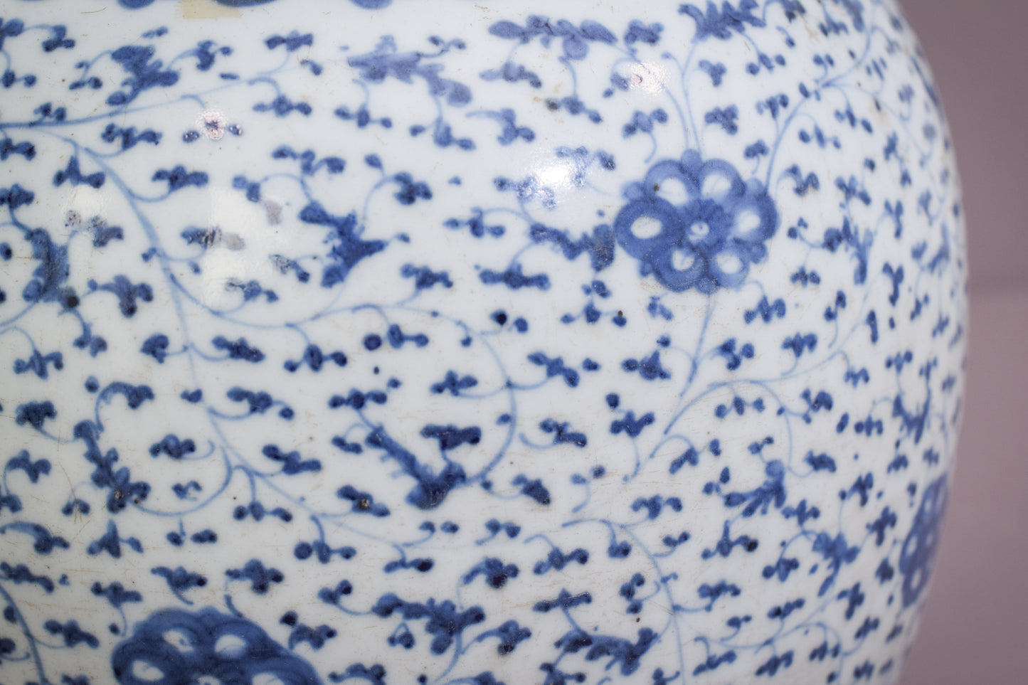 Large 18th Century Blue and White Ginger Jar