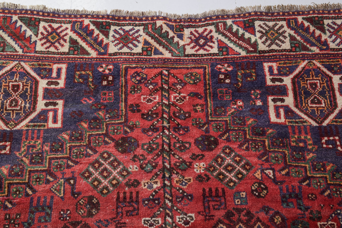 Large Handwoven Tribal Rug With Stylised Animals and Flowers