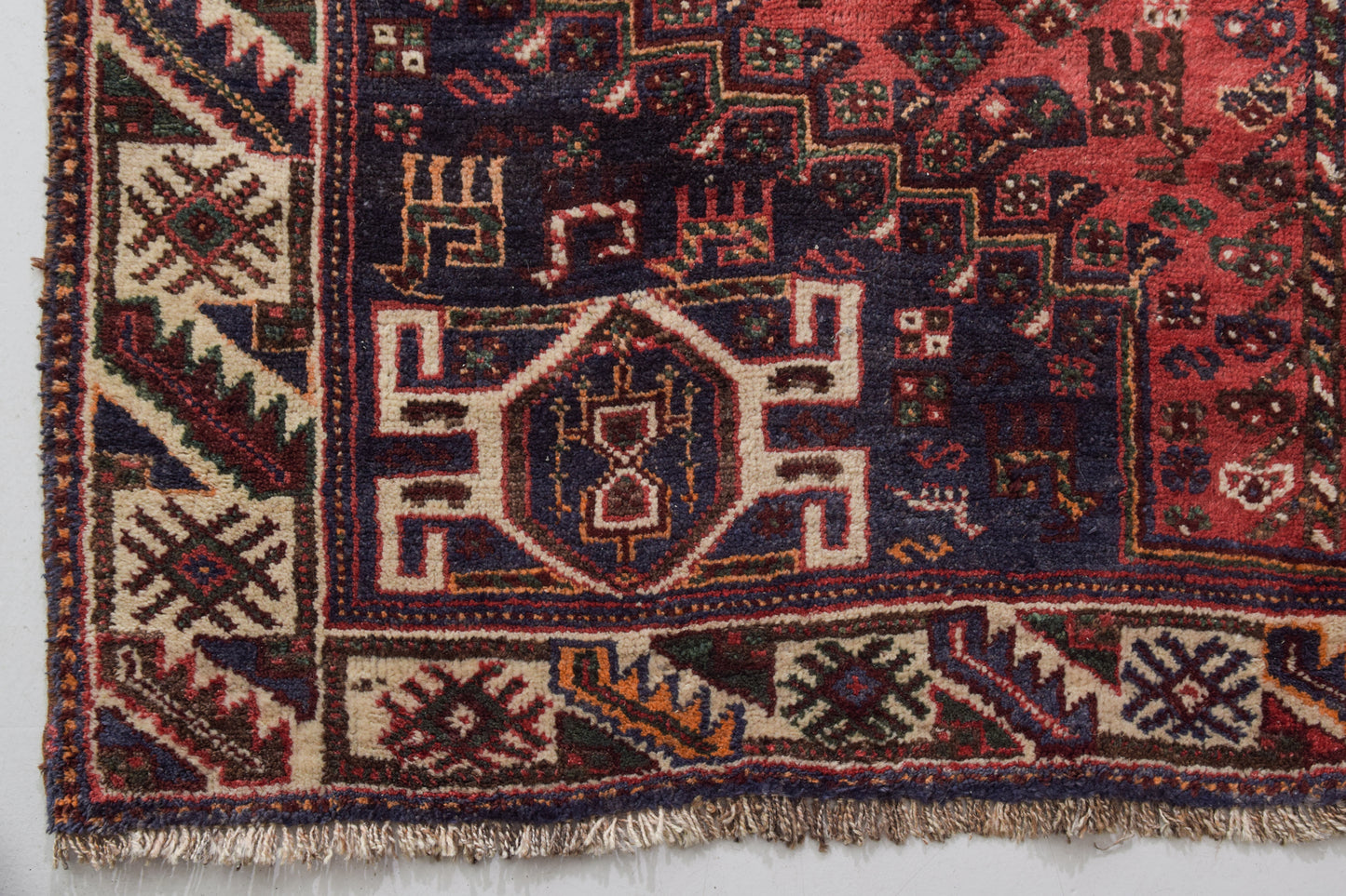 Large Handwoven Tribal Rug - With Stylised Animals and Flowers